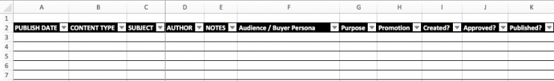 Content Calendar